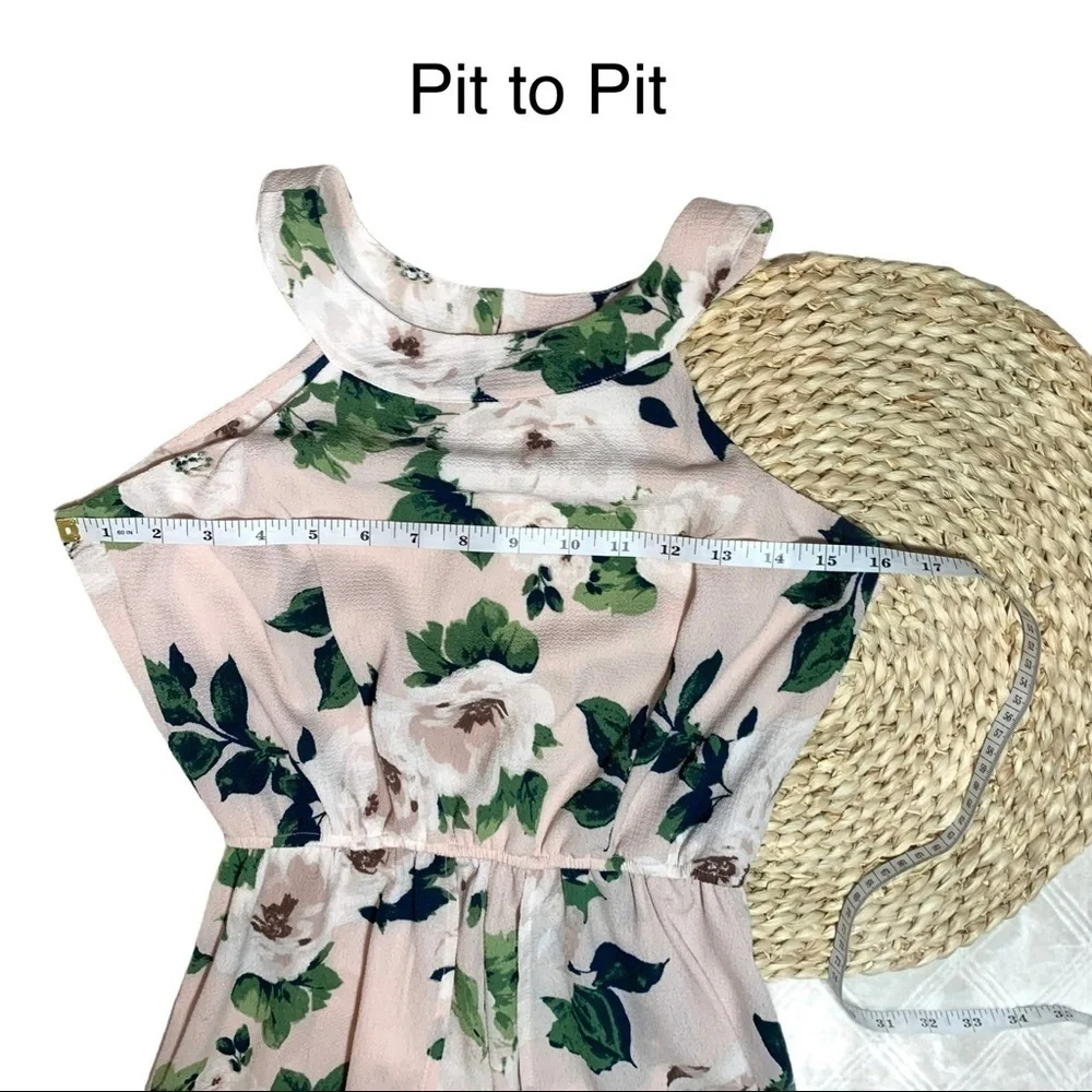 Francesca’s Trixxi Blush Floral Maxi Romper Size Small - Picture 10 of 15